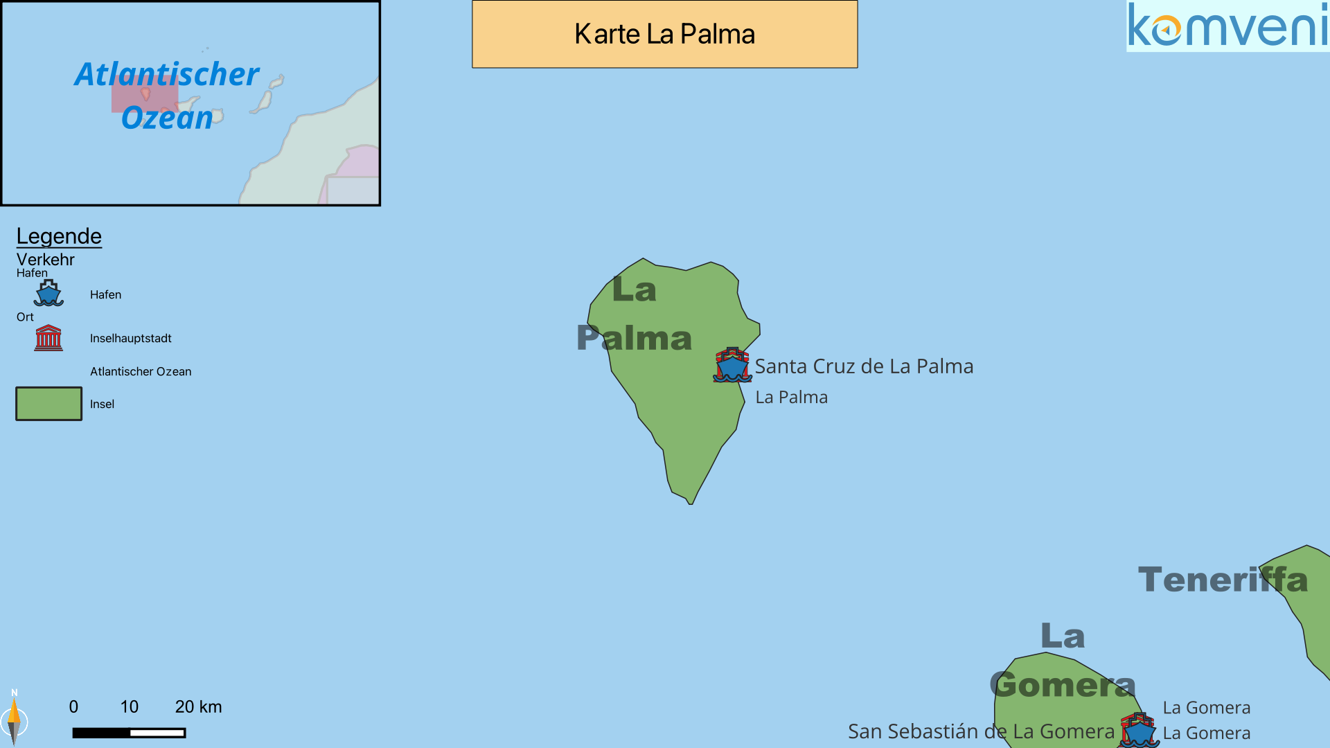 Karte La Palma Insel