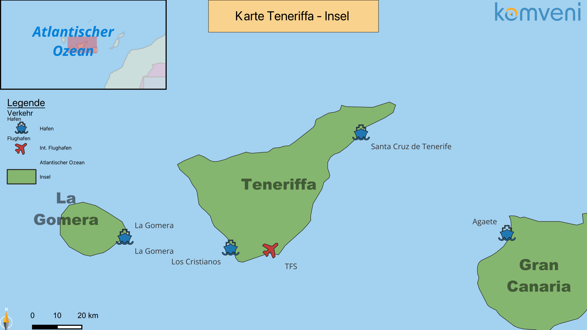 Karte Teneriffa Insel